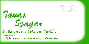 tamas szager business card